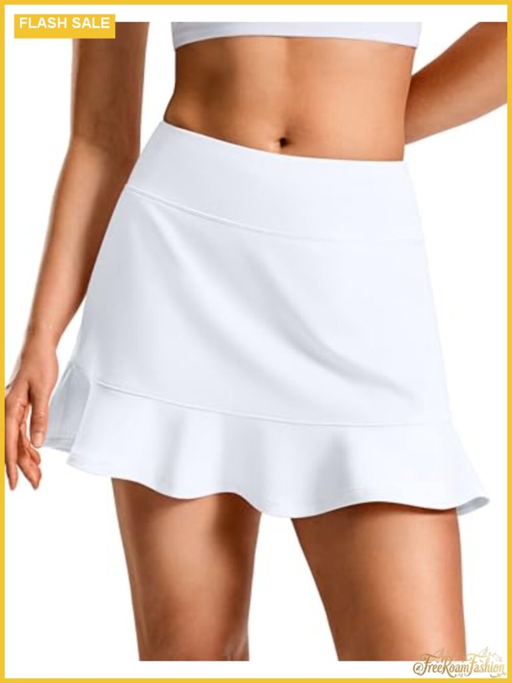 Women's High Waisted Ruffle Tennis Skort with Shorts Golf Athletic Skirt